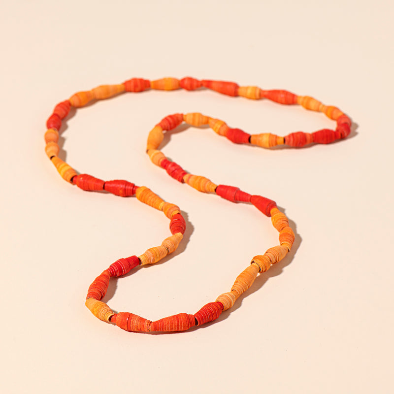 Single String Necklace (orange)