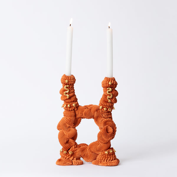 Terra.Cotta Temple Ring Candelabra - Boom Gallery