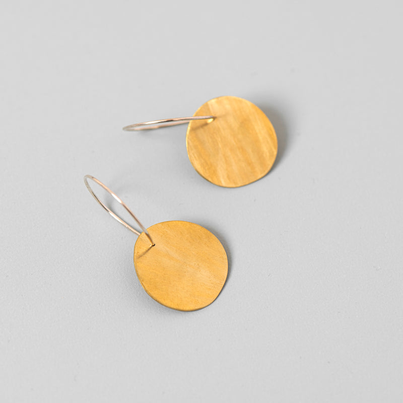 Brass Circle Earrings
