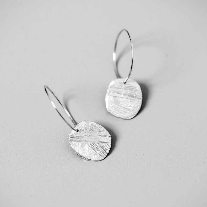 Textured Circle Earrings