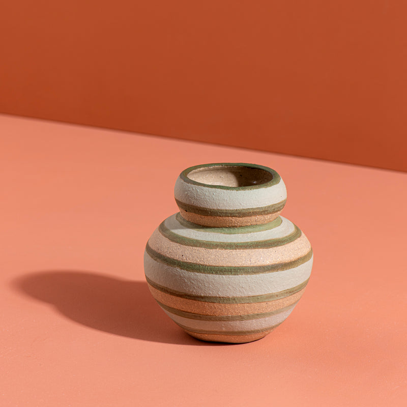 Green Stripes Vase II