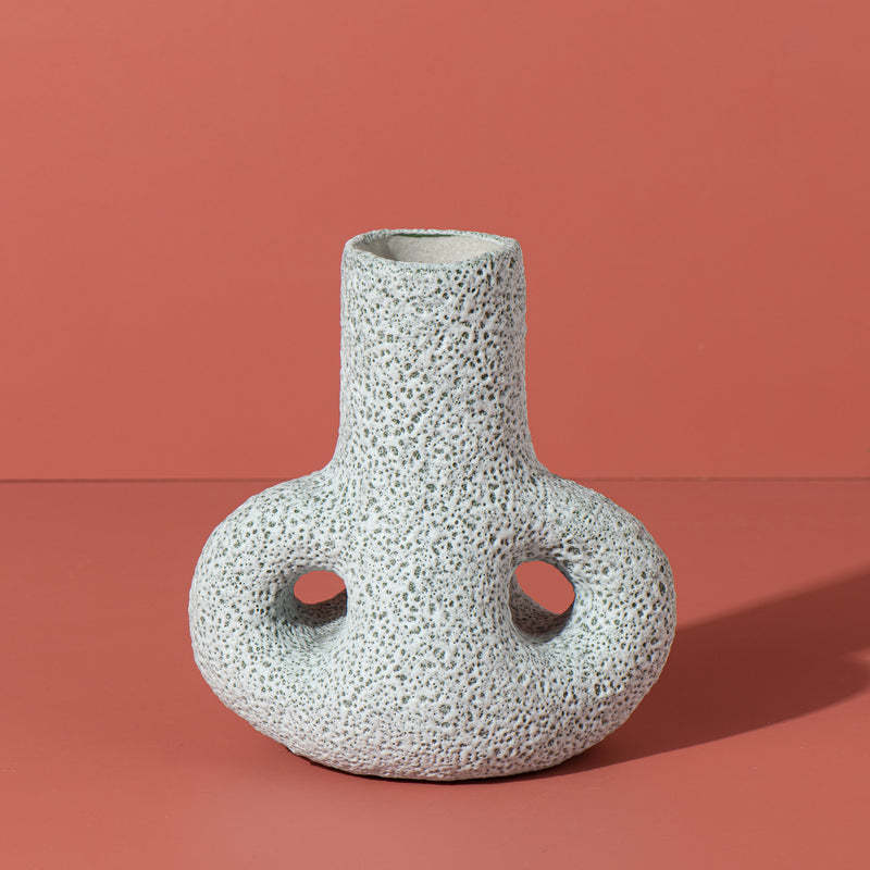 Volcanic 'OO' vase (green)