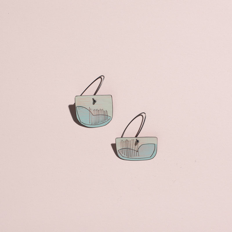 Reversible Shapes Earrings (mint)