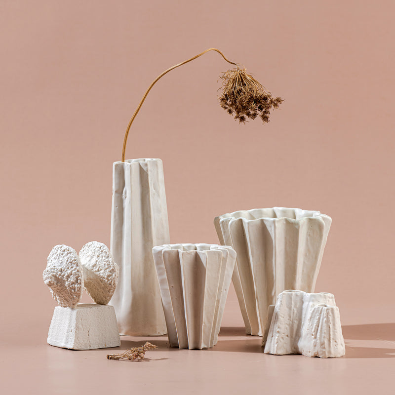 Tall Thin Folded Vase