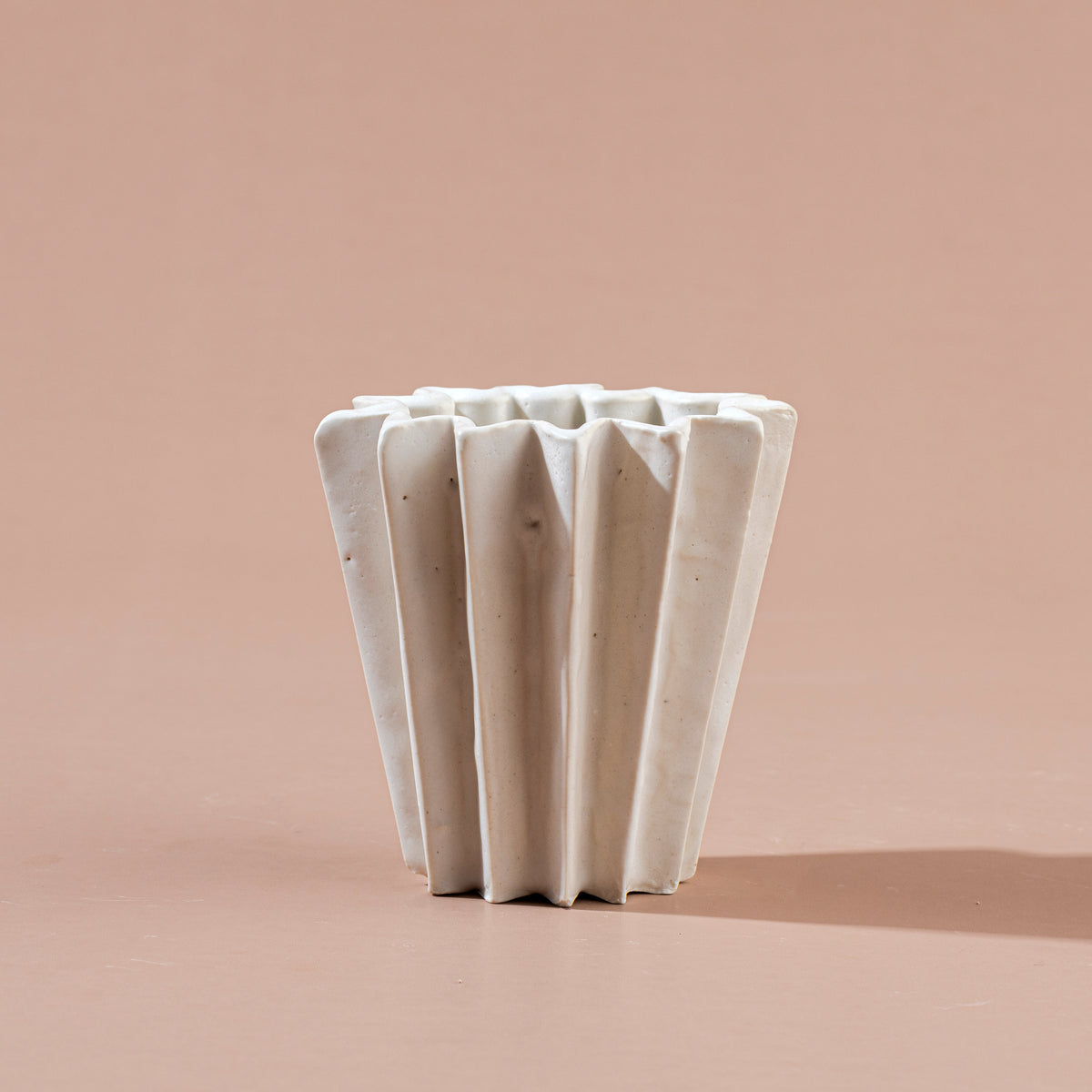 Small Wide Folded Vase