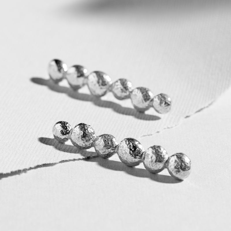 Six Drop Studs Silver