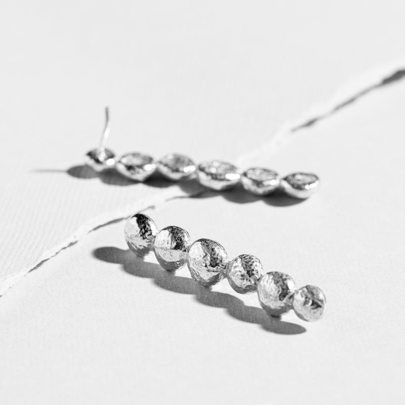 Six Drop Studs Silver