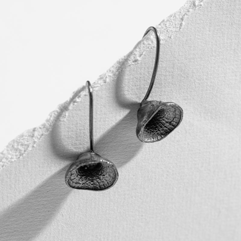 Bushy Yate Earrings (oxidised silver)