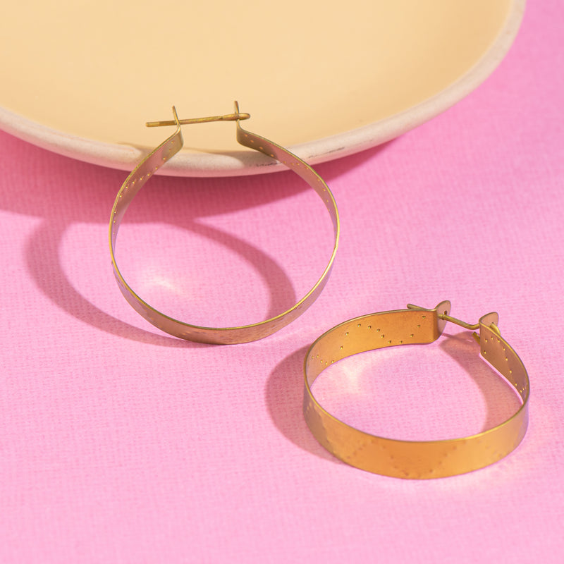 Small Yellow Hoop Earrings