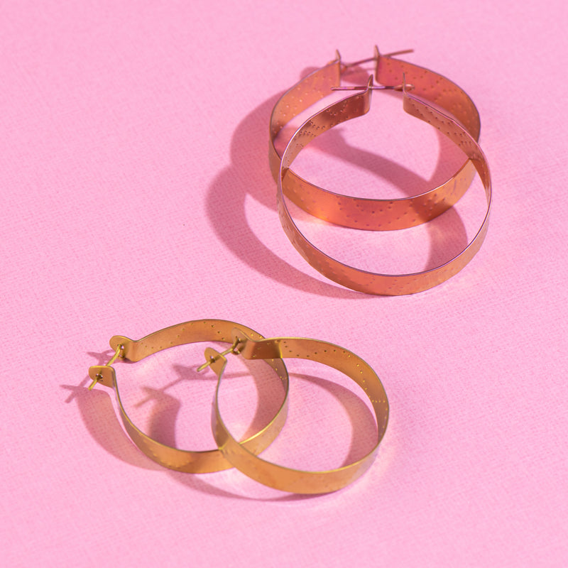 Small Yellow Hoop Earrings