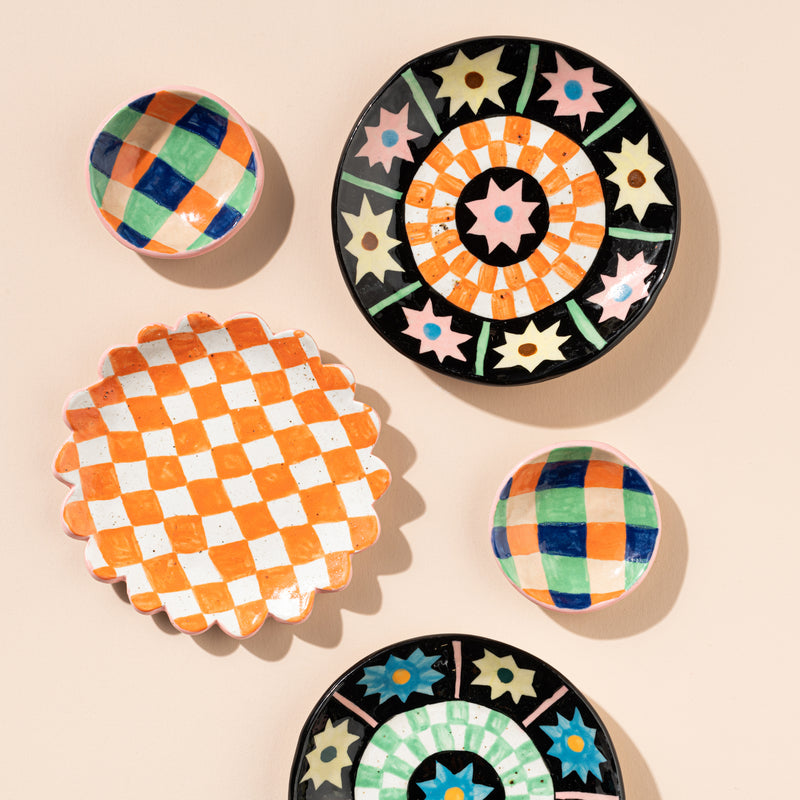 Starstruck Shallow Bowl (Orange Diamond)