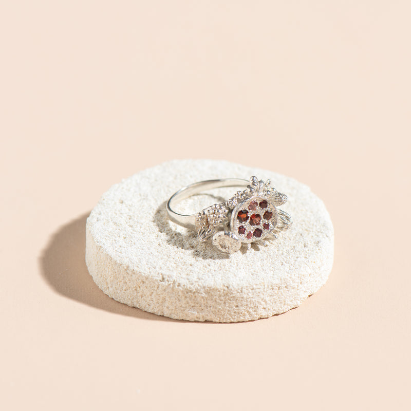 Bushy Yate Ring (silver with sapphires + garnets)