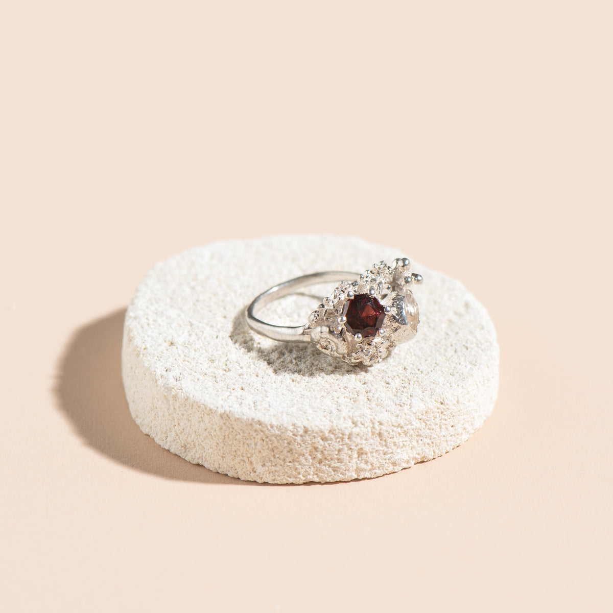 Taylor Ring (silver with garnet)