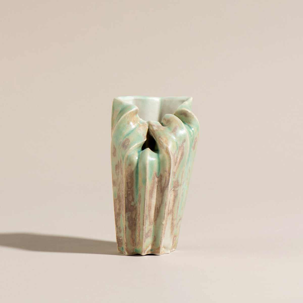 Folded Squish Vase (turquoise)