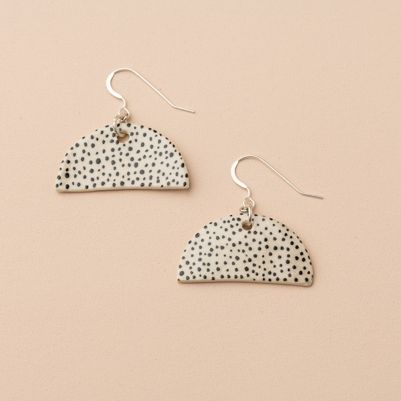 Spotty Half Moon Drop Earrings - Boom Gallery