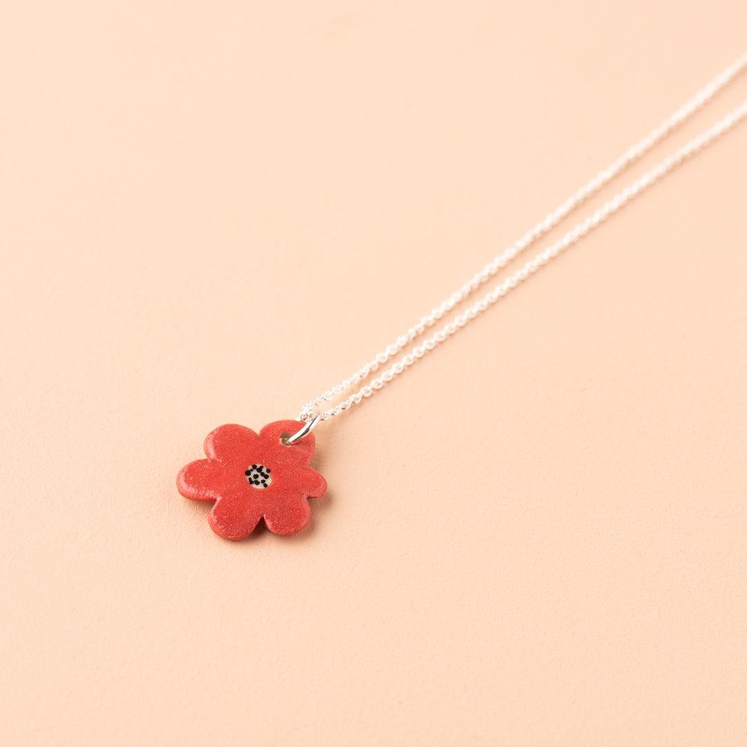 Flower Red Necklace