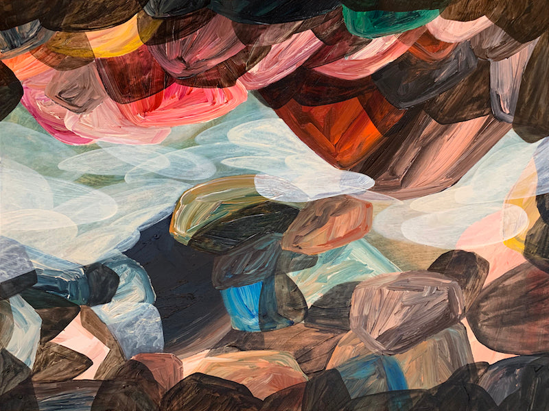 Stepping Over River Rocks Glazed with Deep Time - Boom Gallery