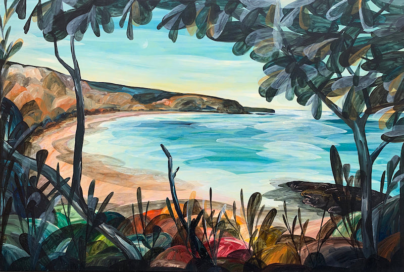 Upon Return, The Low Tide Sparkled Pink and The Moon Hung in The Mid Morning Sky - Boom Gallery