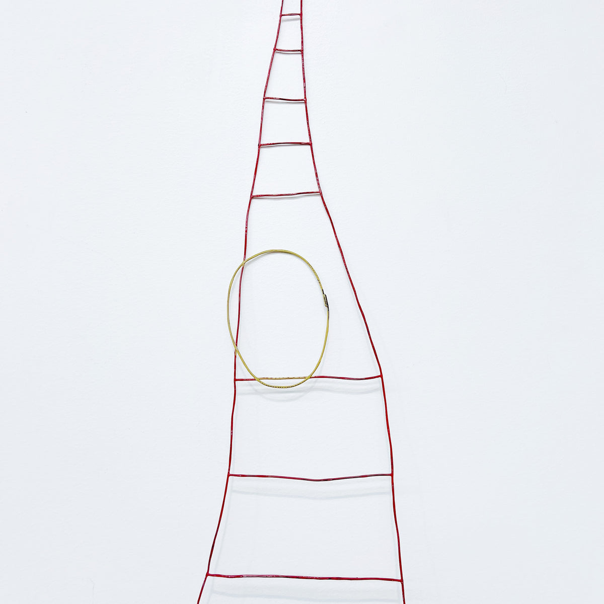 Red Ladder with Yellow Circle