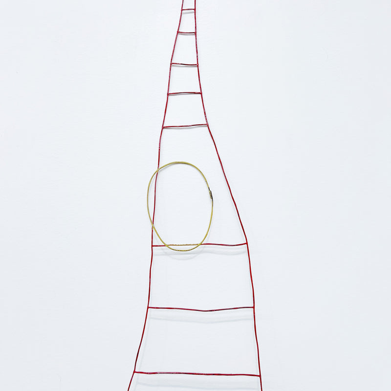 Red Ladder with Yellow Circle