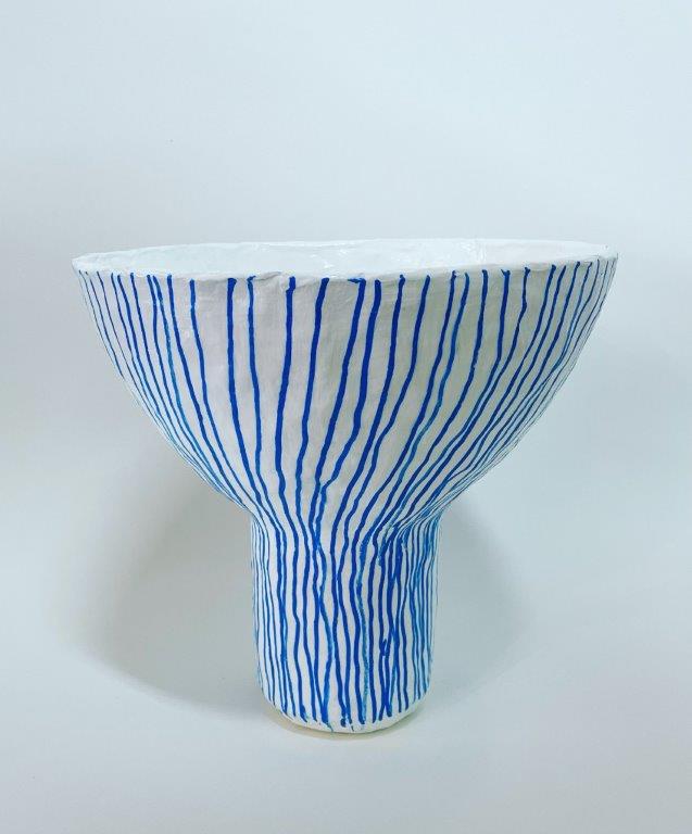Striped Bowl - Light Blue