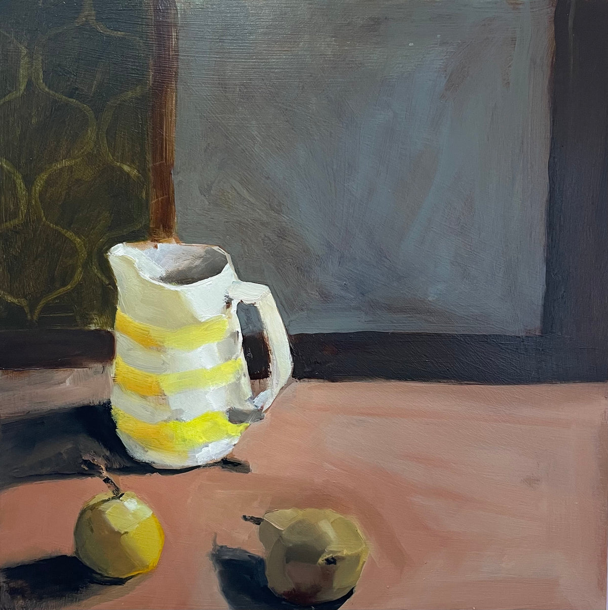 Striped Jug with Pear and Nashi