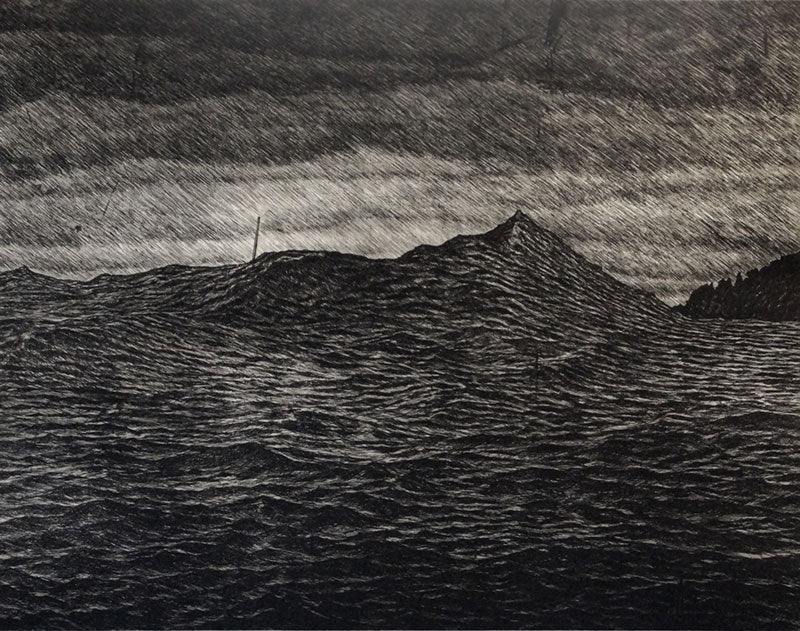 The Wave of Change I (Black) - unframed, 16/20 - Boom Gallery