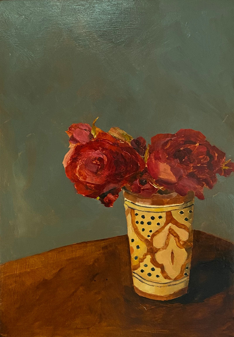 Moroccan Cup with Roses - Boom Gallery