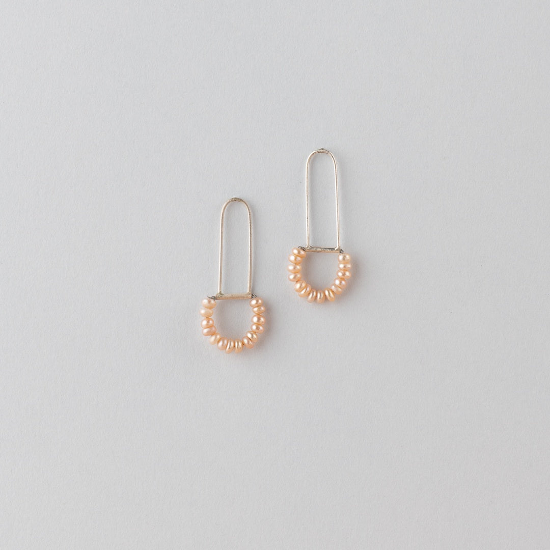 Pink Pearl Arch Earrings (#96)