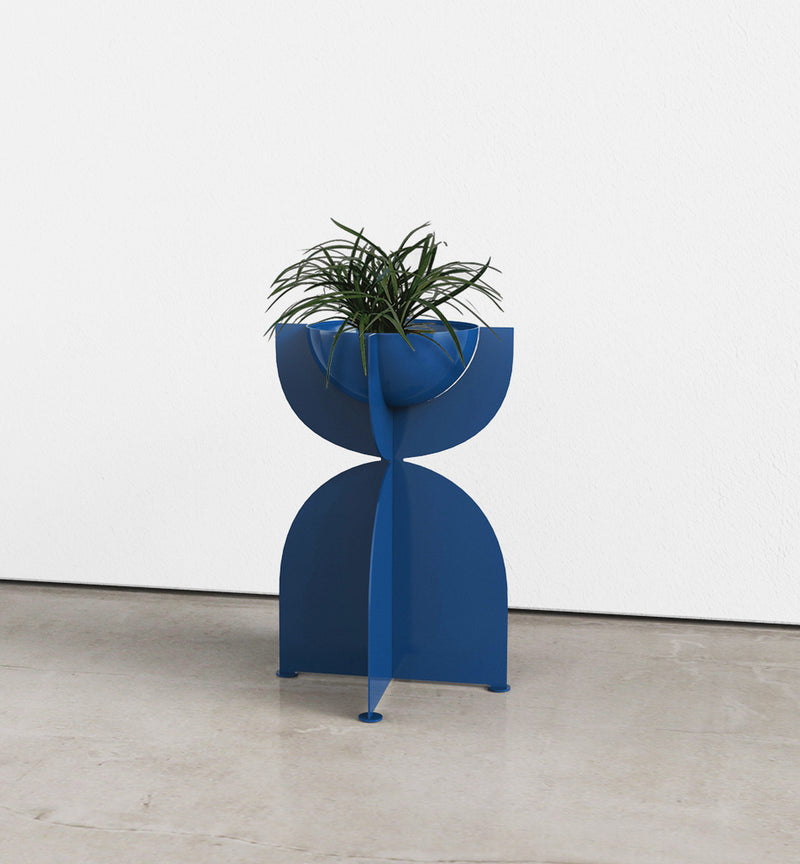 Modern Round Planter (Pommel Blue)