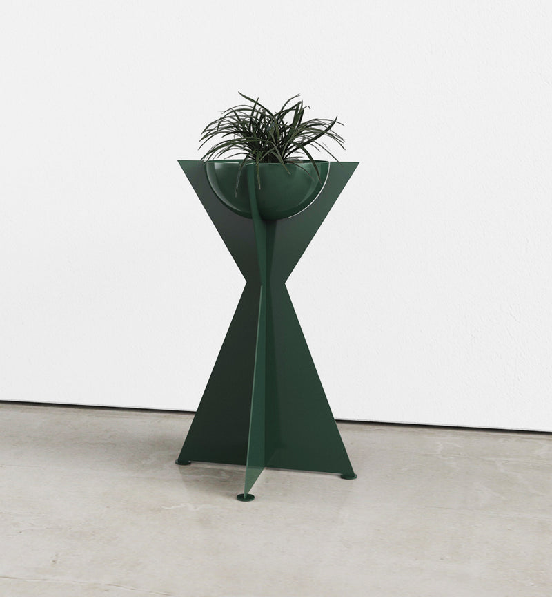 Modern Triangle Planter (Cottage Green)